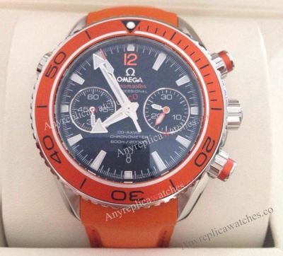 Omega Seamaster Planet Ocean Watch / SS Black & Orange Rubber